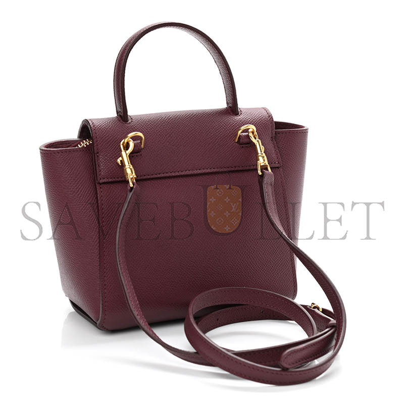 CELINE GRAINED CALFSKIN PICO BELT BAG ACAI 1090152 (15*14*9cm)